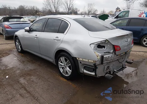 2011 Infiniti G25X from USA, damaged, VIN JN1DV6AR0BM450359